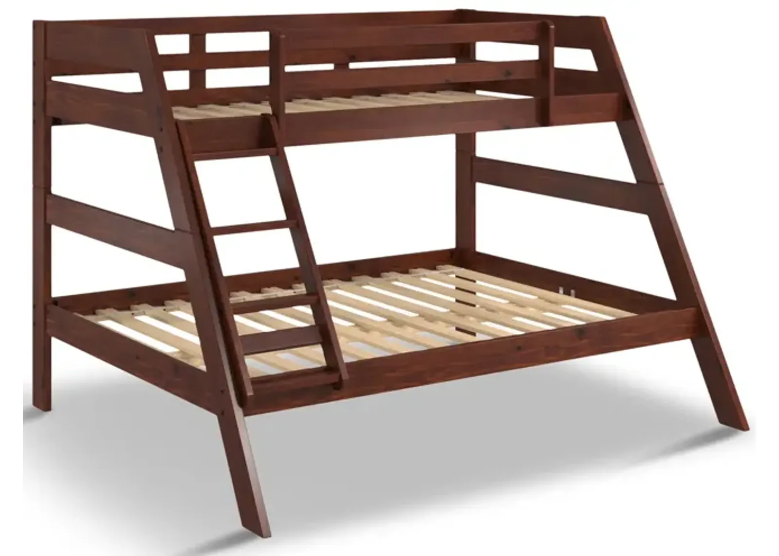 Zaven Twin Full Bunk Bed - Chocolate