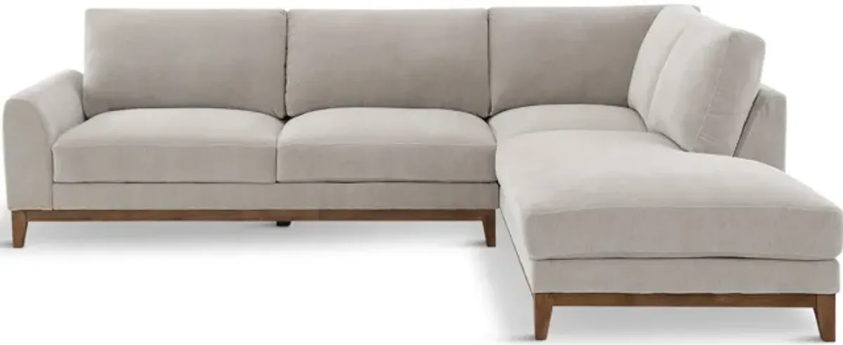 Madison Sectional With Right Chaise - Aluminum