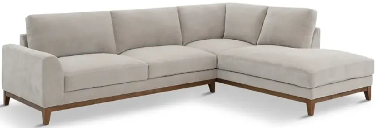 Madison Sectional With Right Chaise - Aluminum