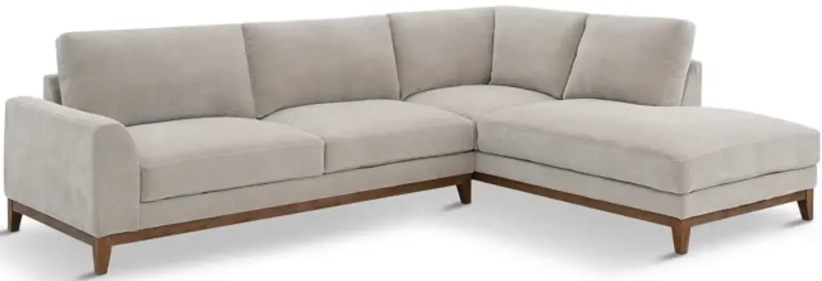 Madison Sectional With Right Chaise - Aluminum