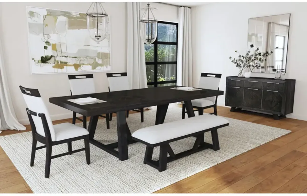 Transcend Dining Table With 4 Chairs And Bench