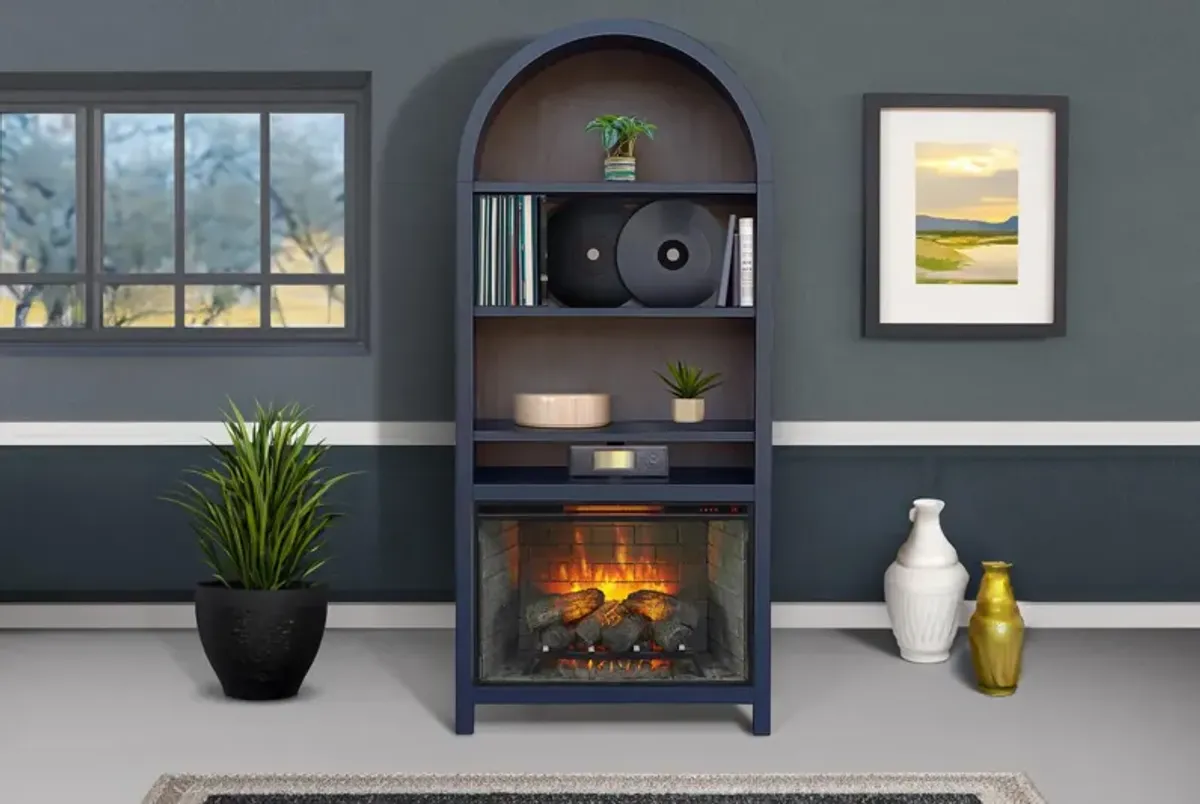 Chill Arch Electric Fireplace Mantel Bookcase