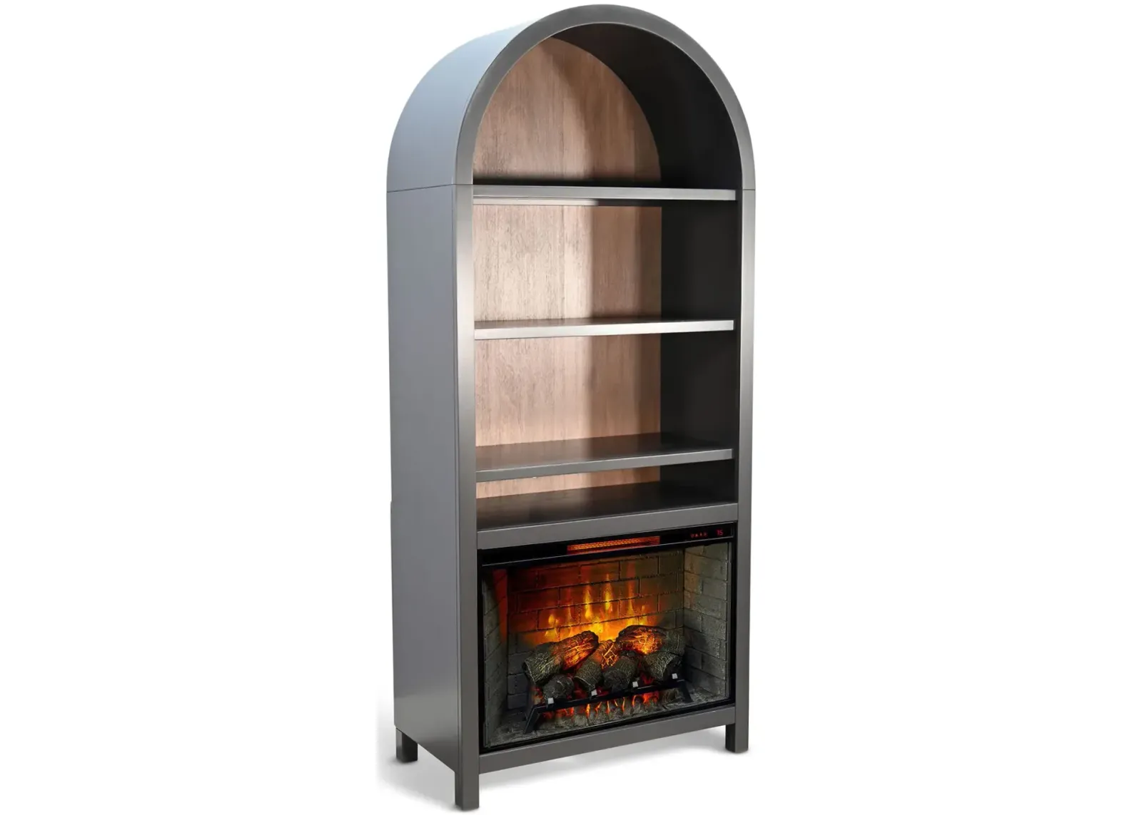 Chill Arch Electric Fireplace Mantel Bookcase