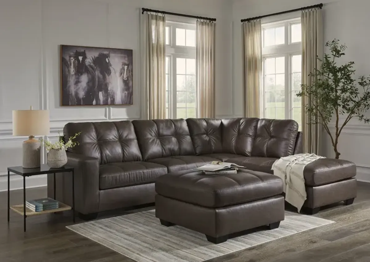 Harold Sectional with Right Chaise - Umber