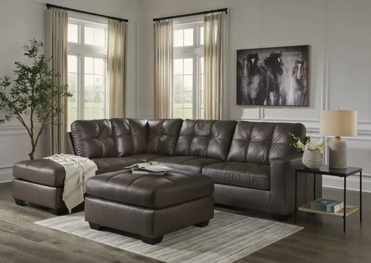 Harold Sectional with Left Chaise - Umber