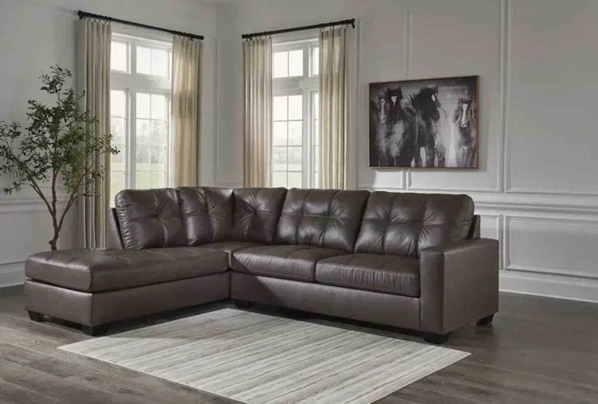 Harold Sectional with Left Chaise - Umber