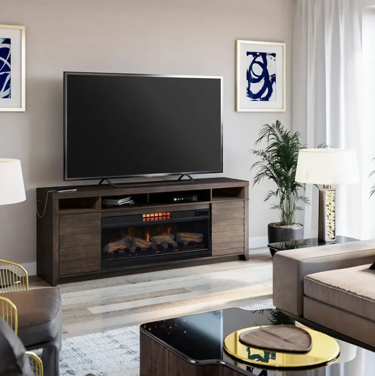 McCalloway Mantel With 42  Fireplace Insert