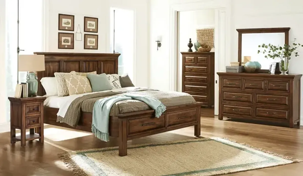 Hillview Manor Storage Queen Bedroom Suite w Small Nightstand 