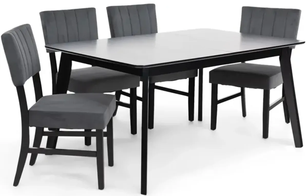 Ireland Extension Table With 4 Chairs - Espresso