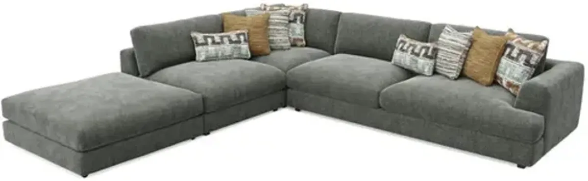 Montecito 4 Piece Sectional - Sundar Charcoal Right Arm Sofa