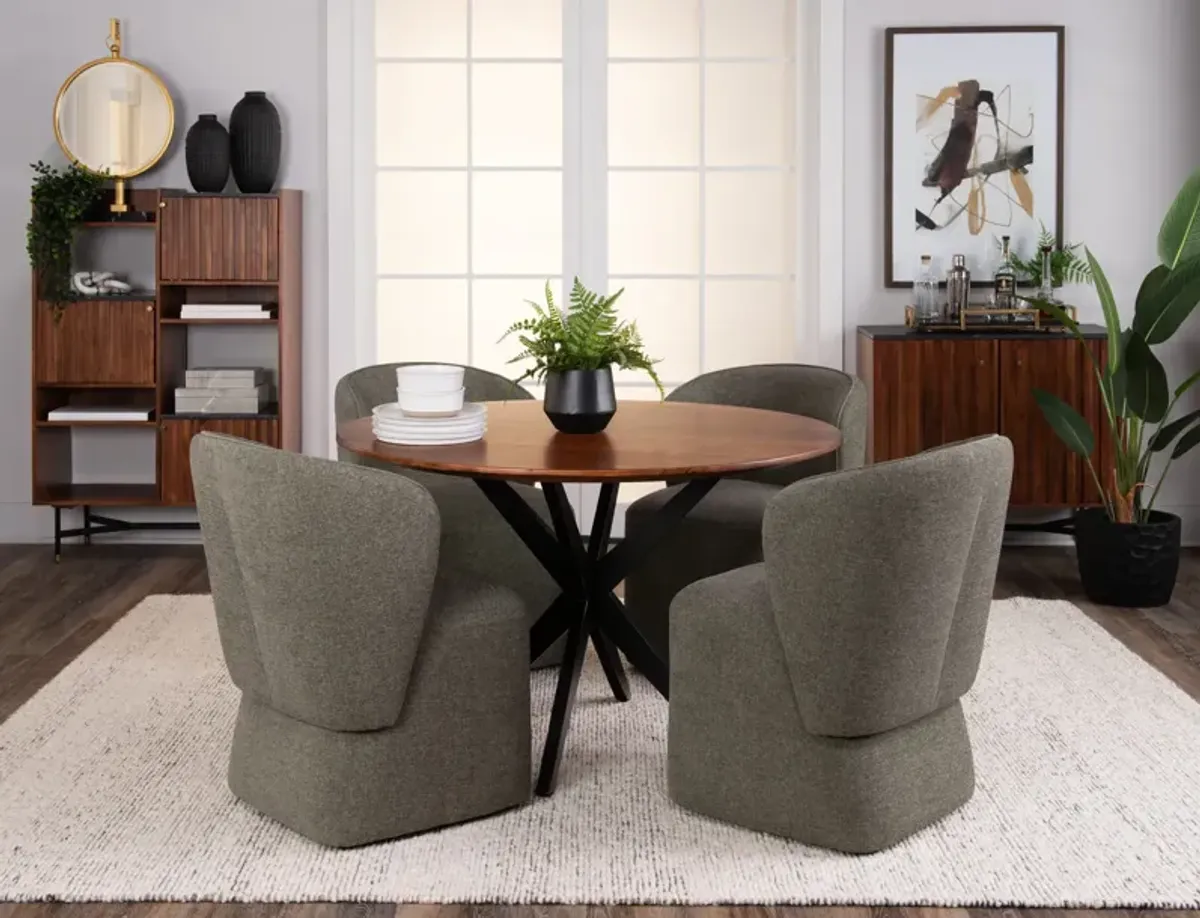 Palma Table With 4 Kenya Caster Chairs