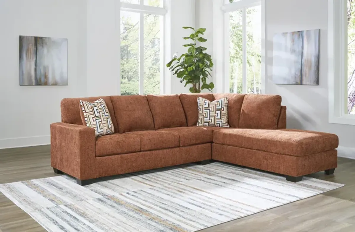 Austin Sectional with Right Chaise - Spice