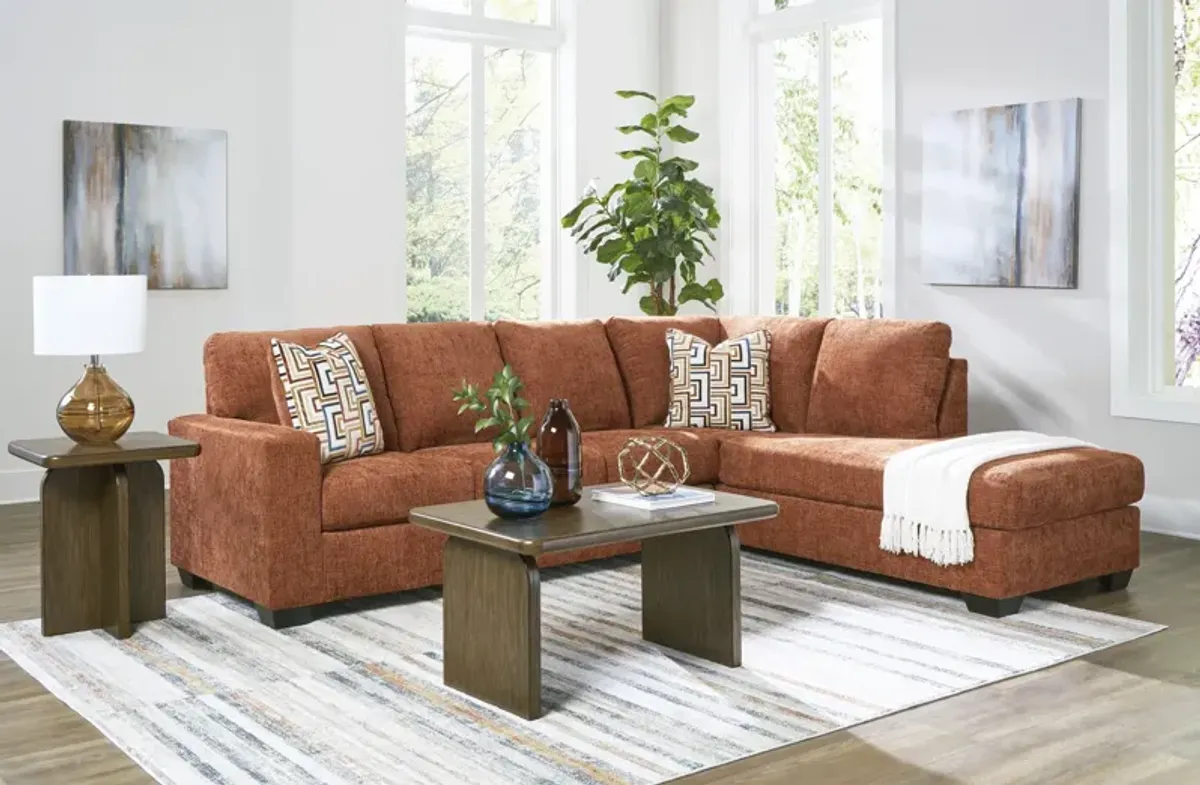 Austin Sectional with Right Chaise - Spice