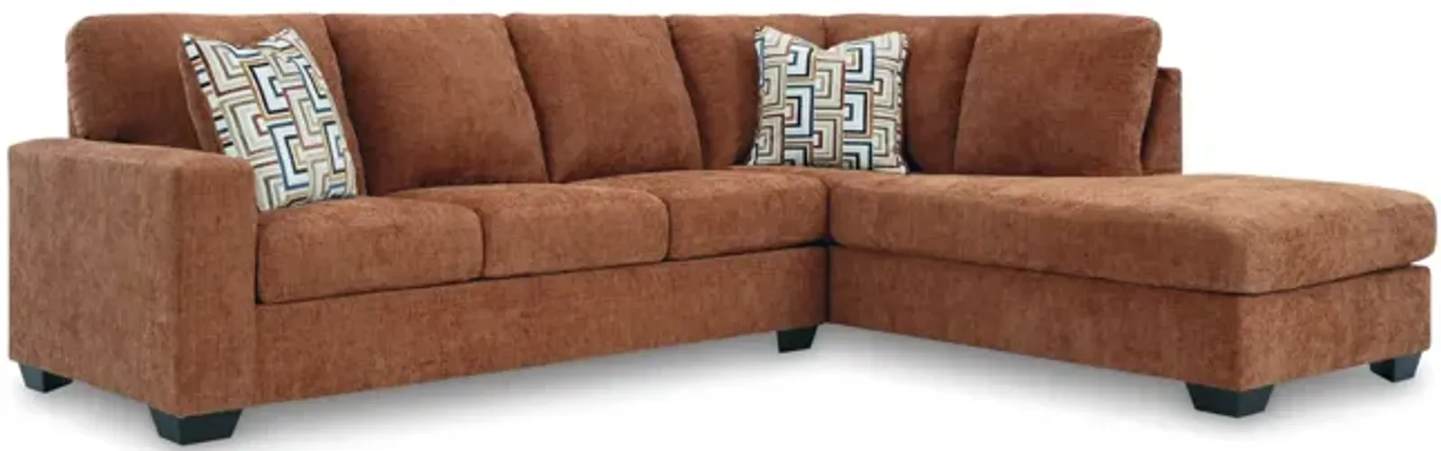 Austin Sectional with Right Chaise - Spice