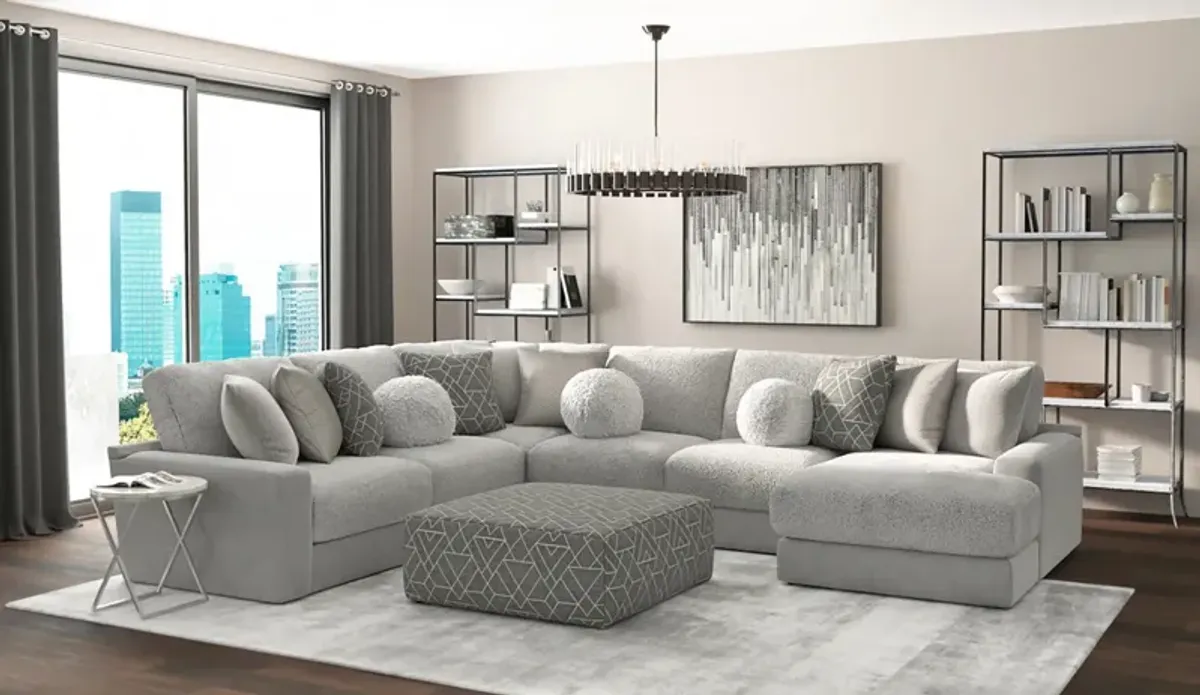 Kayla 4 Piece Modular Sectional - Plalatium