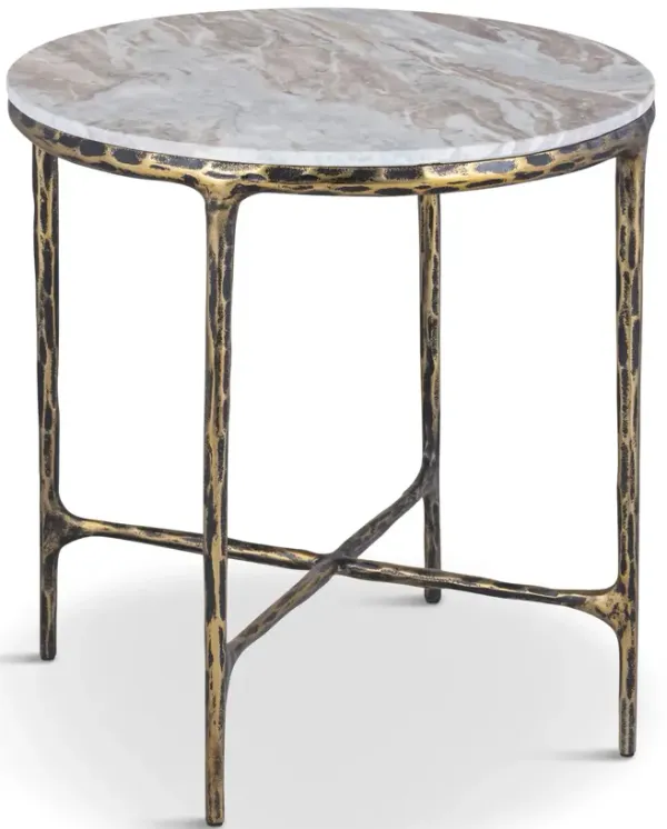 Beverly Round End Table - Brown
