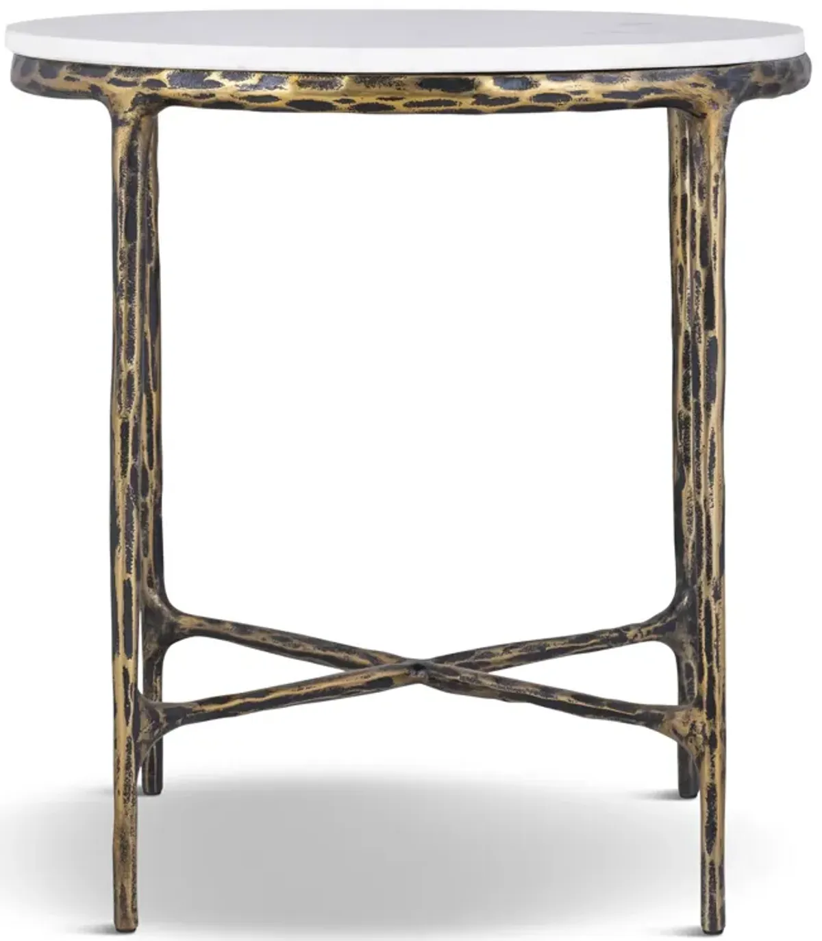 Beverly Round End Table - White