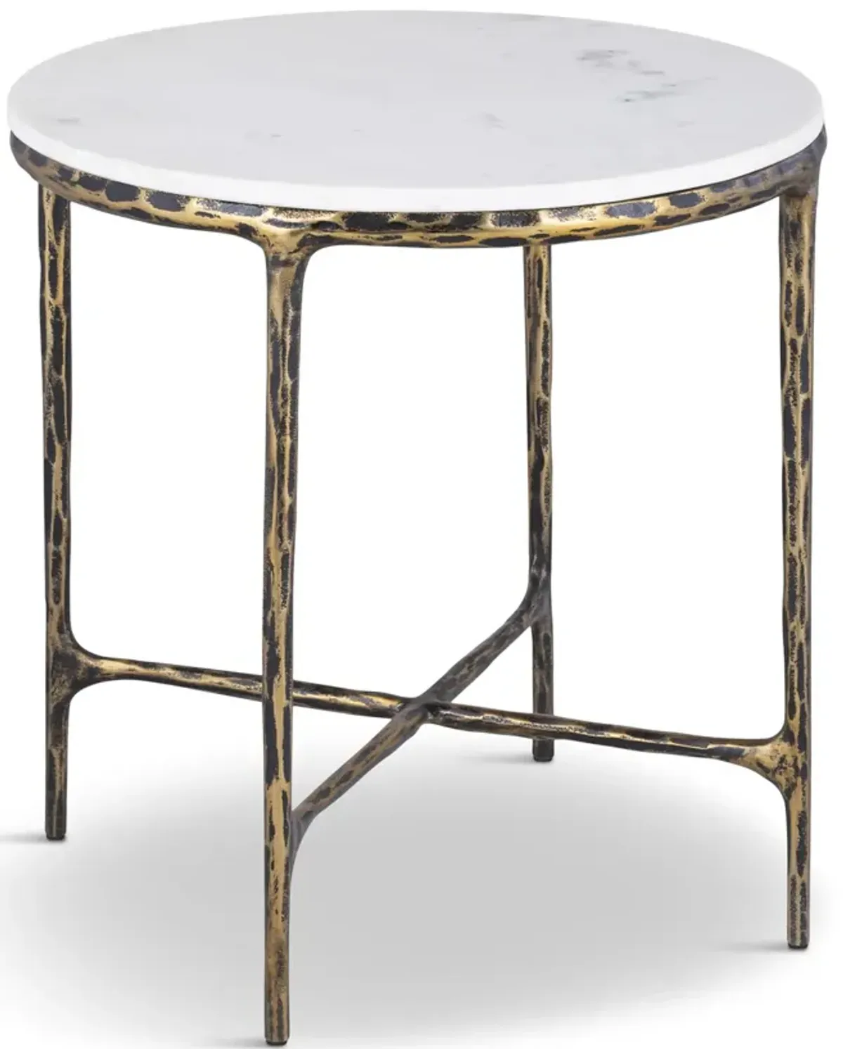 Beverly Round End Table - White