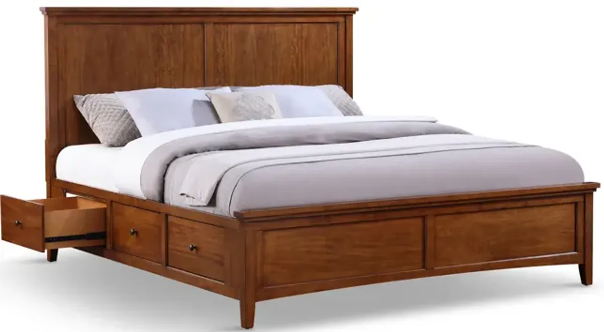 Chesapeake King Storage Bed - Amber