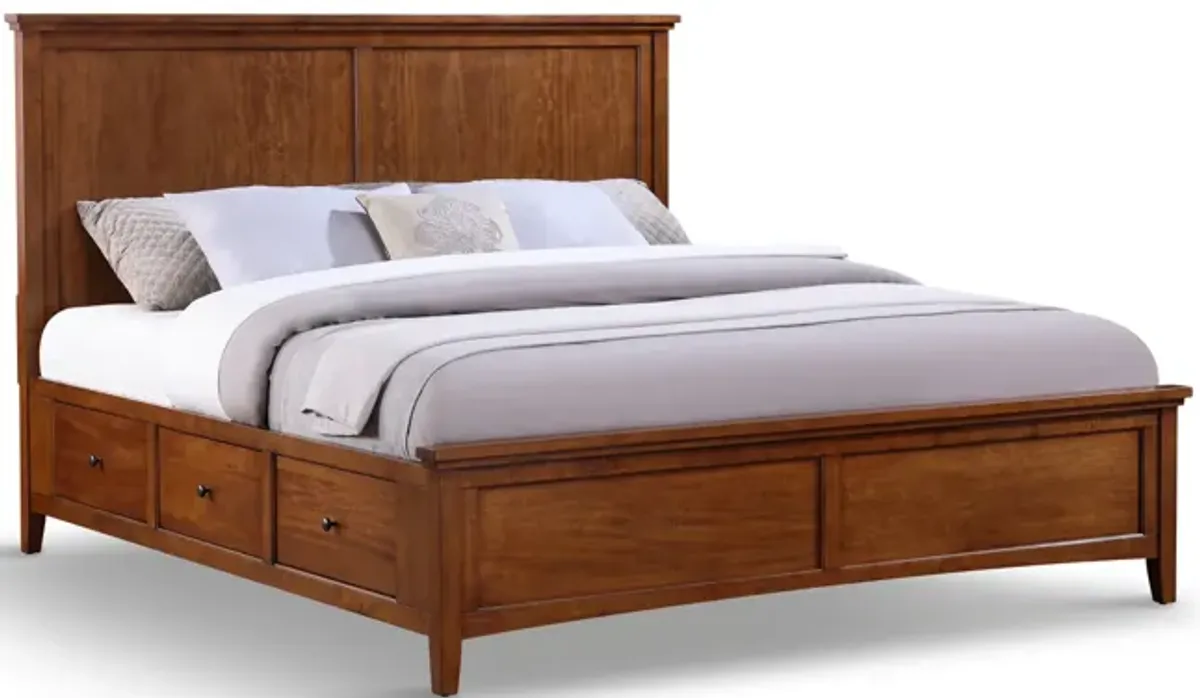 Chesapeake King Storage Bed - Amber