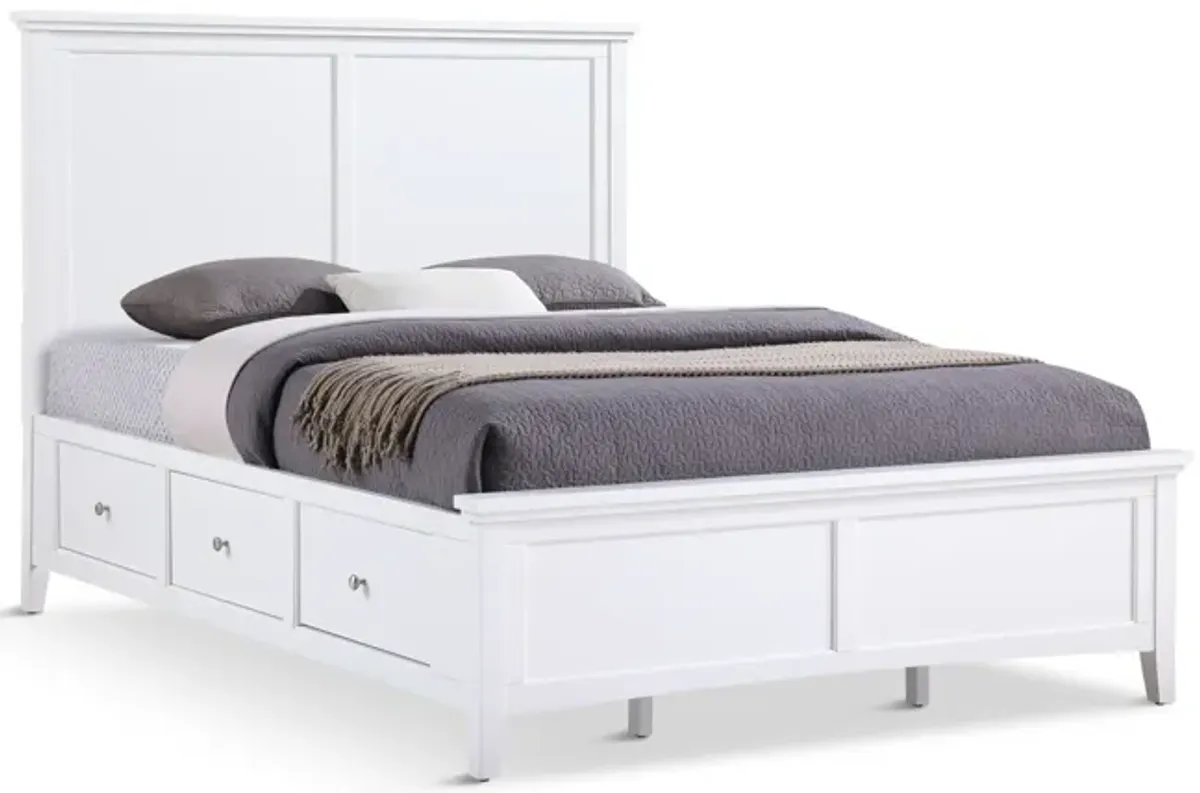 Chesapeake Full Storage Bed - White