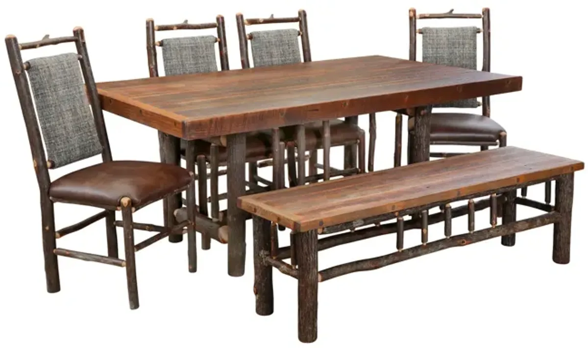 Appalachian Table With 4 South Fork Chairs and Bench