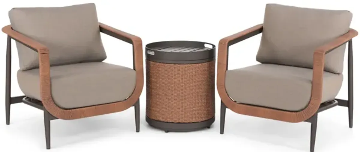 Riverdale II Garden 3 Piece Chat Set 