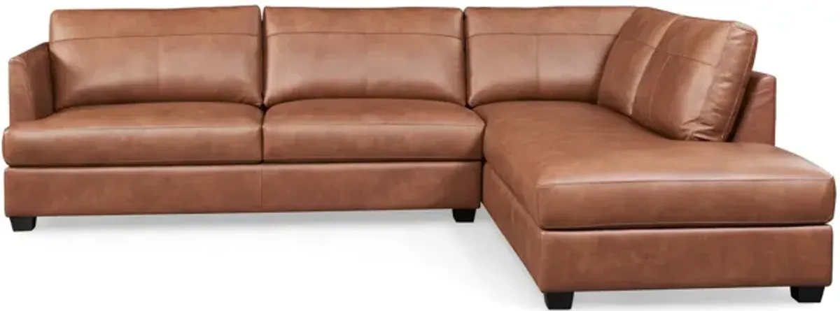 Bailey Leather Sectional - Right Chaise