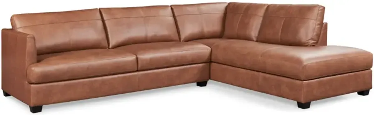 Bailey Leather Sectional - Right Chaise