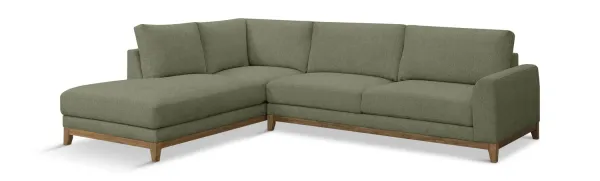 Madison Sectional with Left Chaise - Olivine