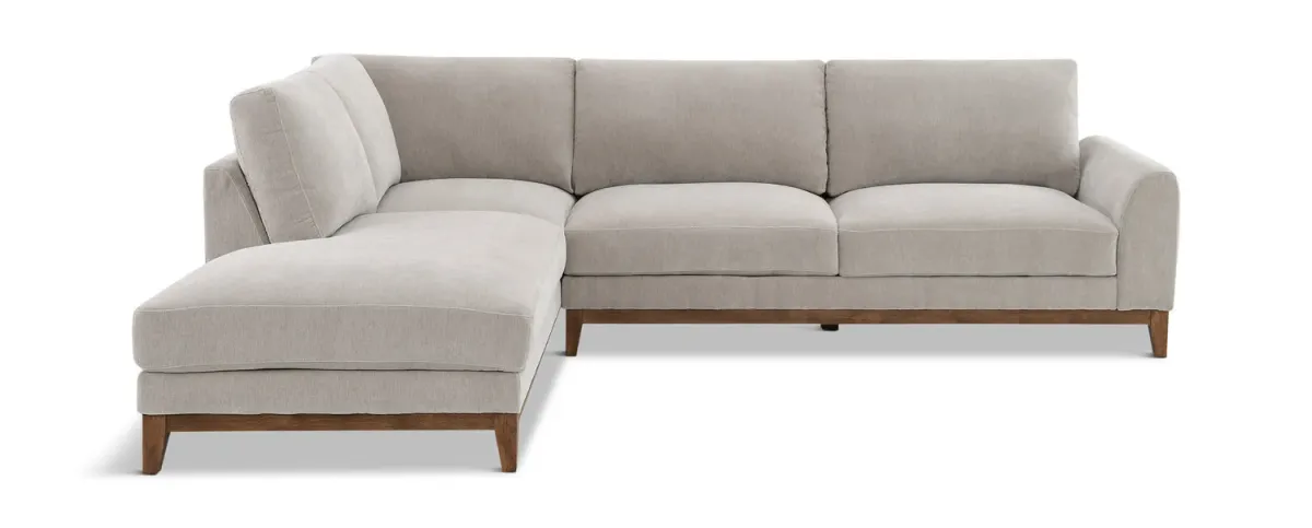 Madison Sectional with Left Chaise - Aluminum