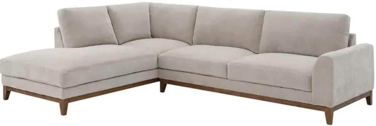 Madison Sectional with Left Chaise - Aluminum