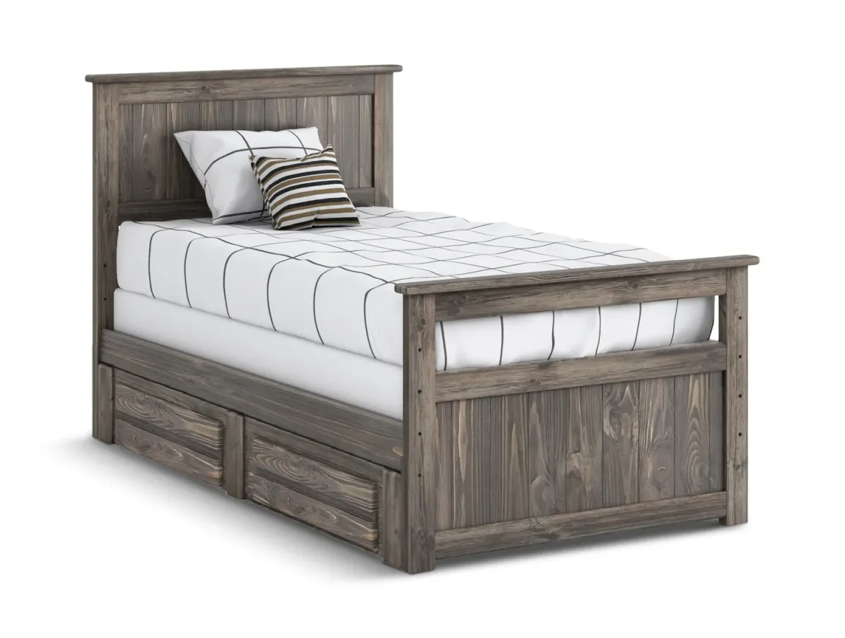 Bunkhouse B2 Full Panel Bed - Driftwood
