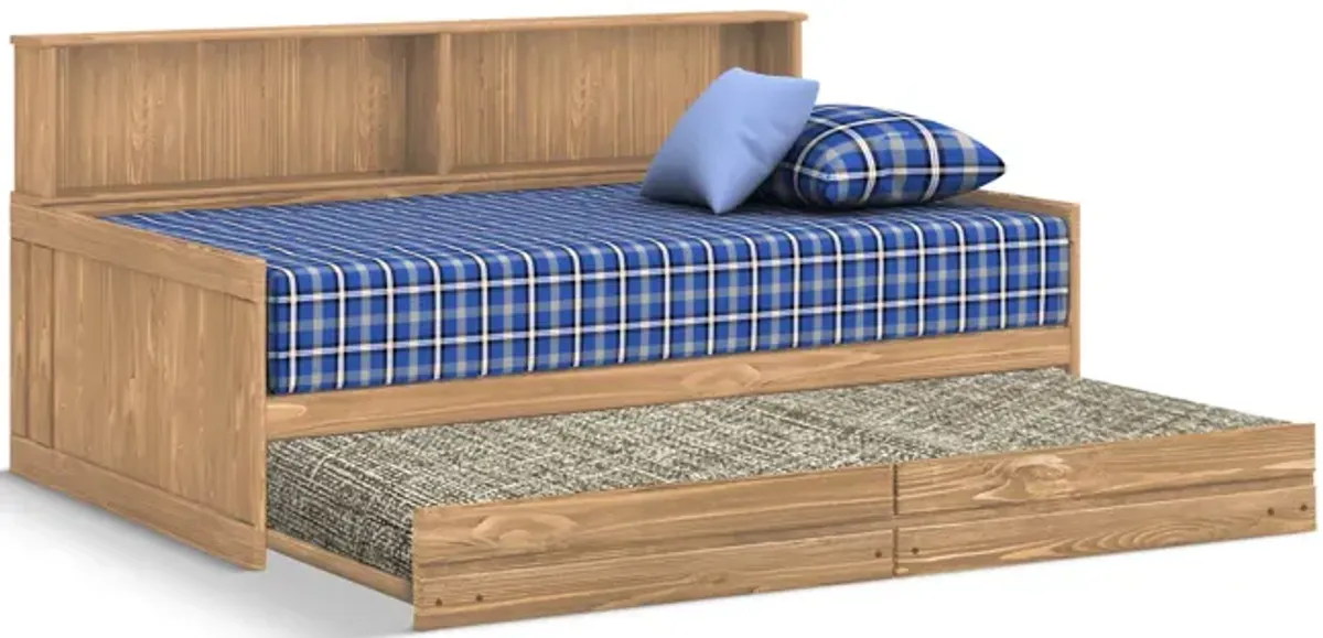 Roomsaver Twin Bed With Trundle And Mattress - Buckskin