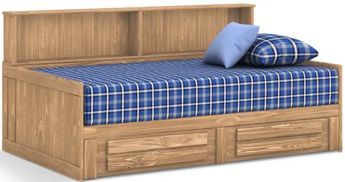 Roomsaver Twin Bed With Trundle And Mattress - Buckskin