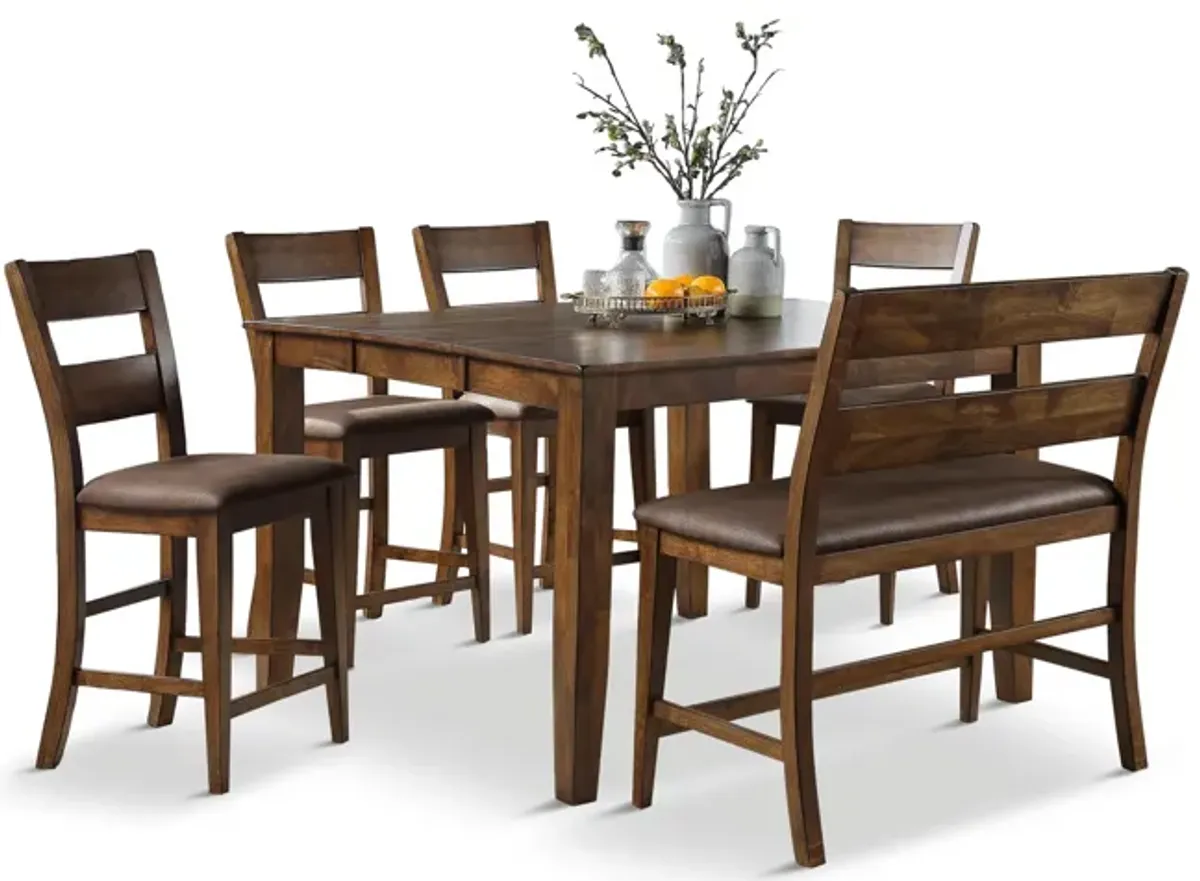 Camden Counter Table With 4 Chairs And Bench