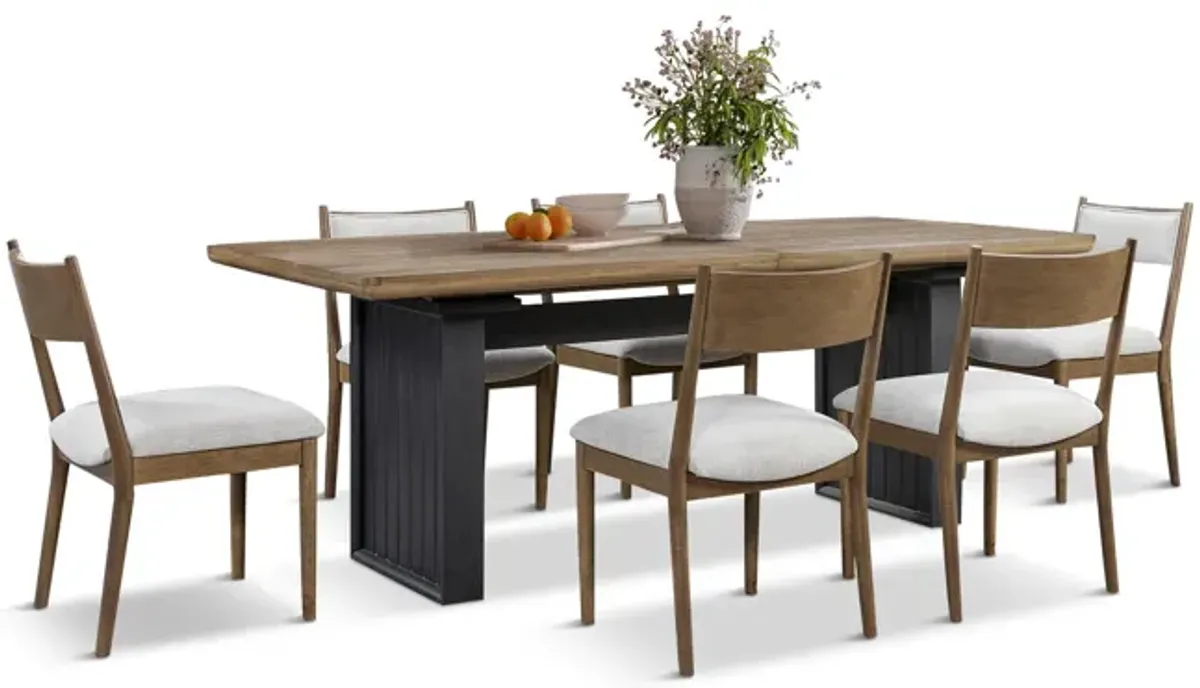 Xavier Extension Dining Table With 4 Side Chairs