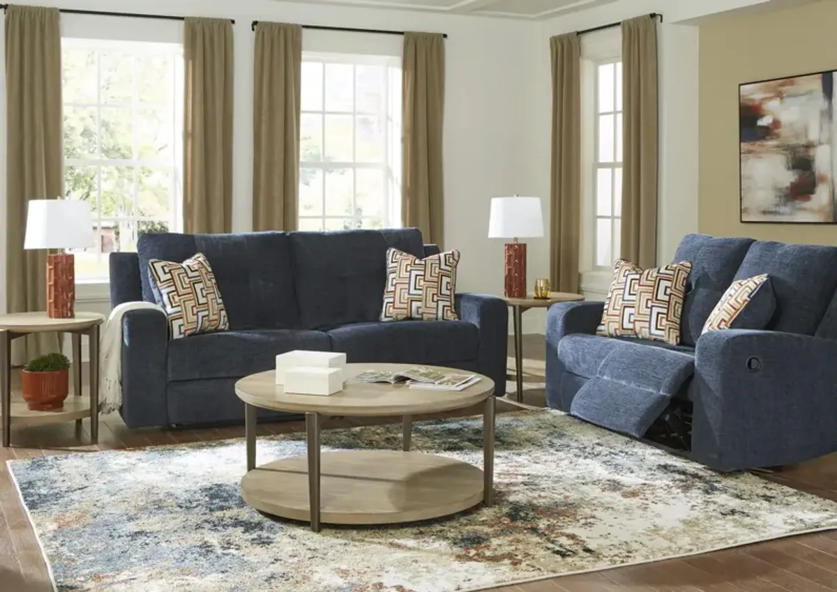 Malone Reclining Sofa And Loveseat  Set- Ink