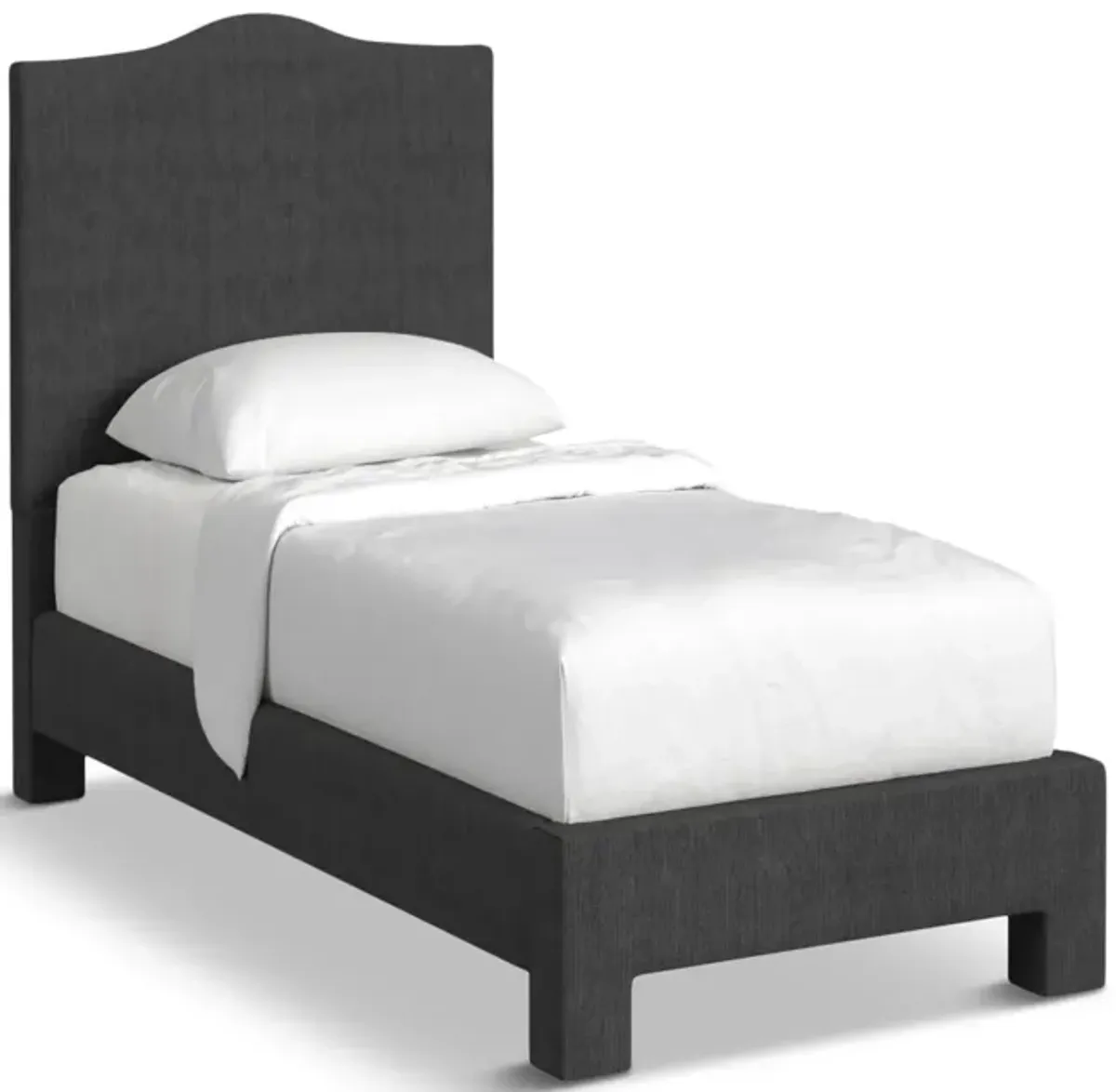 Jitney Twin Upholstered Platform Bed - Game Changer Charcoal