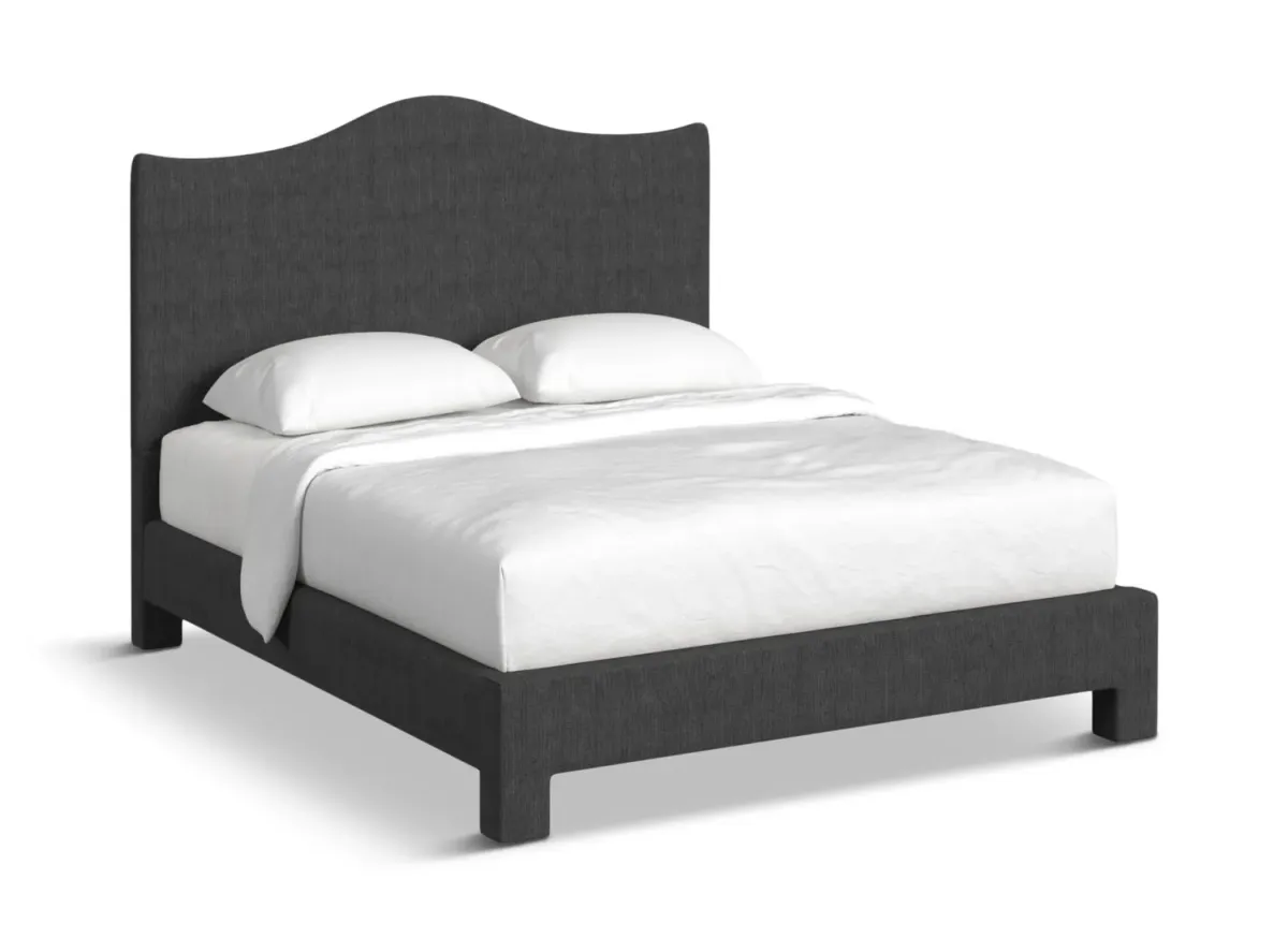 Jitney Queen Upholstered Bed - Game Changer Charcoal