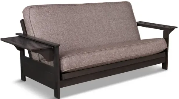Borden Futon With Side Table With Natural Beauty Taupestone Cover