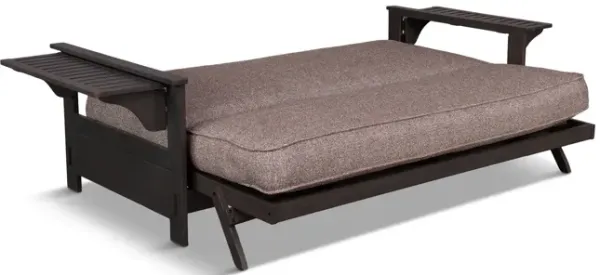 Borden Futon With Side Table With Natural Beauty Taupestone Cover