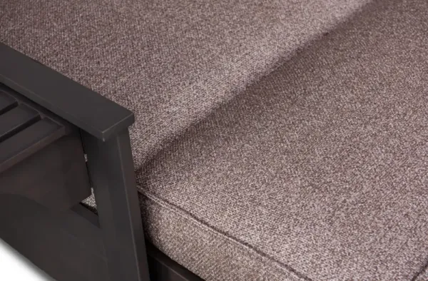 Borden Futon With Side Table With Natural Beauty Taupestone Cover