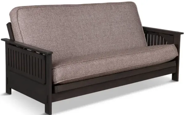 Borden Futon With Side Table With Natural Beauty Taupestone Cover