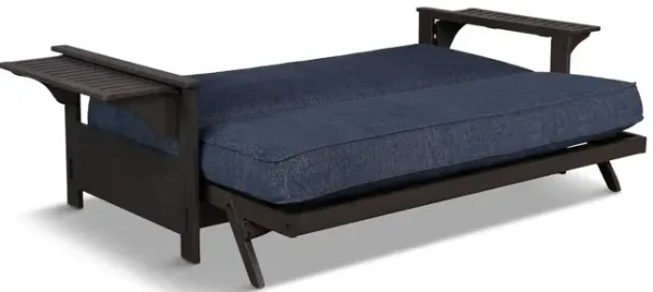 Borden Futon w Side Table With Taber Indigo Cover