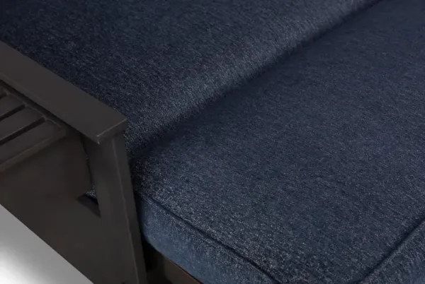 Borden Futon w Side Table With Taber Indigo Cover