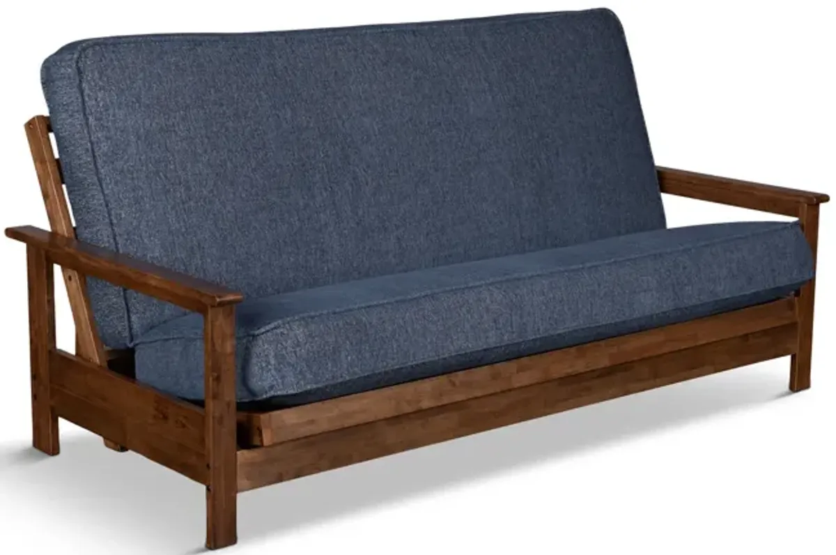 Crosby Standard Futon With Taber Indigo Cover