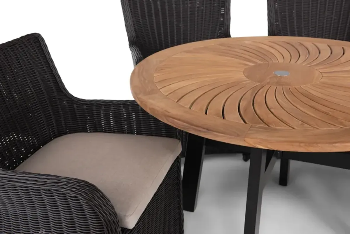 Cebu II And Wendy 5 Piece Patio Dining Set