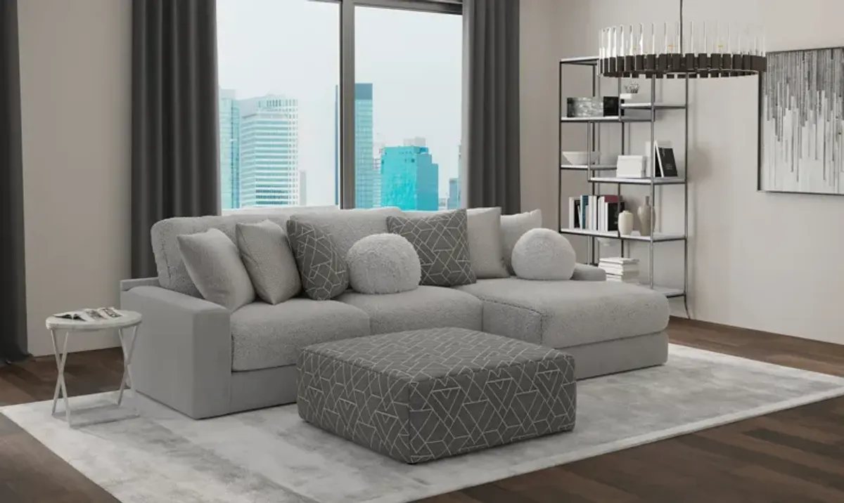Kayla 2 Piece Modular Sectional - Platinum 