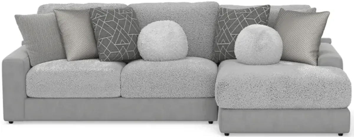 Kayla 2 Piece Modular Sectional - Platinum 